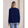 Zeagoo Womens Sweaters Crewneck Long Sleeve Pullover Tops(Navy Blue)