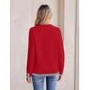 Zeagoo Womens Sweaters Crewneck Long Sleeve Pullover Tops(Red)