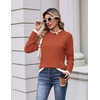 Zeagoo Womens Sweaters Crewneck Long Sleeve Pullover Tops(Rust Red)