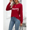 Zeagoo Womens Sweaters Long Sleeve Tops Classic Fall Clothes Crewneck Tops(Christmas-sd518)