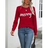 Zeagoo Womens Sweaters Long Sleeve Tops Classic Fall Clothes Crewneck Tops(Christmas-sd518)