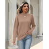 Zeagoo Womens Sweaters Turtleneck Long Sleeve Tops Lightweight Fall Clothes(Apricot)