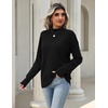 Zeagoo Womens Sweaters Turtleneck Long Sleeve Tops Lightweight Fall Clothes(Black)