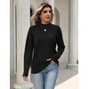 Zeagoo Womens Sweaters Turtleneck Long Sleeve Tops Lightweight Fall Clothes(Black)