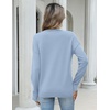 Zeagoo Womens Sweaters Turtleneck Long Sleeve Tops Lightweight Fall Clothes(Blue)