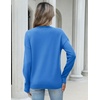 Zeagoo Womens Sweaters Turtleneck Long Sleeve Tops Lightweight Fall Clothes(Bright Blue)