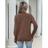 Zeagoo Womens Sweaters Turtleneck Long Sleeve Tops Lightweight Fall Clothes(Brown)