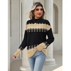 Zeagoo Womens Sweaters Turtleneck Long Sleeve Tops Lightweight Fall Clothes(Fair Isle Pattern)