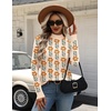 Zeagoo Womens Sweaters Turtleneck Long Sleeve Tops Lightweight Fall Clothes(Flower167)