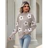 Zeagoo Womens Sweaters Turtleneck Long Sleeve Tops Lightweight Fall Clothes(Flower175)