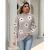 Zeagoo Womens Sweaters Turtleneck Long Sleeve Tops Lightweight Fall Clothes(Flower175)
