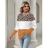 Zeagoo Womens Sweaters Turtleneck Long Sleeve Tops Lightweight Fall Clothes(Leopard Print)