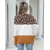 Zeagoo Womens Sweaters Turtleneck Long Sleeve Tops Lightweight Fall Clothes(Leopard Print)
