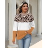 Zeagoo Womens Sweaters Turtleneck Long Sleeve Tops Lightweight Fall Clothes(Leopard Print)