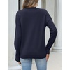 Zeagoo Womens Sweaters Turtleneck Long Sleeve Tops Lightweight Fall Clothes(Navy Blue)