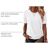 Zeagoo Womens Tops Short Sleeve Sweater Crewneck Basic Fashion Clothing(White)