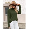 Zeagoo Women’s Turtleneck Sweater Fall Winter Casual Knit Pullover Tops(Army Green)