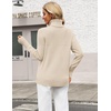 Zeagoo Women’s Turtleneck Sweater Fall Winter Casual Knit Pullover Tops(Beige)