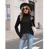 Zeagoo Women’s Turtleneck Sweater Fall Winter Casual Knit Pullover Tops(Black)