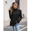 Zeagoo Women’s Turtleneck Sweater Fall Winter Casual Knit Pullover Tops(Black)