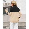 Zeagoo Women’s Turtleneck Sweater Fall Winter Casual Knit Pullover Tops(Black Apricot)