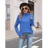 Zeagoo Women’s Turtleneck Sweater Fall Winter Casual Knit Pullover Tops(Blue)