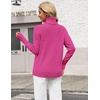 Zeagoo Women’s Turtleneck Sweater Fall Winter Casual Knit Pullover Tops(Hot Pink)