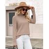 Zeagoo Women’s Turtleneck Sweater Fall Winter Casual Knit Pullover Tops(Khaki)