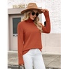 Zeagoo Women’s Turtleneck Sweater Fall Winter Casual Knit Pullover Tops(Orange)