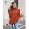 Zeagoo Women’s Turtleneck Sweater Fall Winter Casual Knit Pullover Tops(Orange)