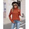 Zeagoo Women’s Turtleneck Sweater Fall Winter Casual Knit Pullover Tops(Orange)