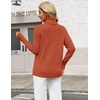 Zeagoo Women’s Turtleneck Sweater Fall Winter Casual Knit Pullover Tops(Orange)