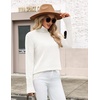 Zeagoo Women’s Turtleneck Sweater Fall Winter Casual Knit Pullover Tops(White)