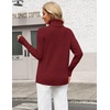 Zeagoo Women’s Turtleneck Sweater Fall Winter Casual Knit Pullover Tops(Wine Red)