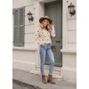 Zeagoo Womens V Neck Sweaters 2026 Fall Long Sleeve Pullover Tops Business Casual Outfits(A- Polka Dot-khaki)