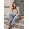 Zeagoo Womens V Neck Sweaters 2026 Fall Long Sleeve Pullover Tops Business Casual Outfits(Almond)