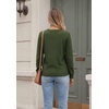 Zeagoo Womens V Neck Sweaters 2026 Fall Long Sleeve Pullover Tops Business Casual Outfits(Army Green)