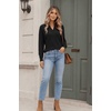 Zeagoo Womens V Neck Sweaters 2026 Fall Long Sleeve Pullover Tops Business Casual Outfits(Black)