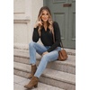 Zeagoo Womens V Neck Sweaters 2026 Fall Long Sleeve Pullover Tops Business Casual Outfits(Black)
