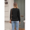 Zeagoo Womens V Neck Sweaters 2026 Fall Long Sleeve Pullover Tops Business Casual Outfits(Black)