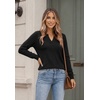 Zeagoo Womens V Neck Sweaters 2026 Fall Long Sleeve Pullover Tops Business Casual Outfits(Black)