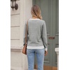 Zeagoo Womens V Neck Sweaters 2026 Fall Long Sleeve Pullover Tops Business Casual Outfits(Black White Stripes)