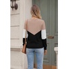 Zeagoo Womens V Neck Sweaters 2026 Fall Long Sleeve Pullover Tops Business Casual Outfits(C-khaki Black)