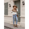 Zeagoo Womens V Neck Sweaters 2026 Fall Long Sleeve Pullover Tops Business Casual Outfits(C-leopard)