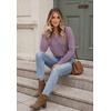 Zeagoo Womens V Neck Sweaters 2026 Fall Long Sleeve Pullover Tops Business Casual Outfits(Gray Purple)