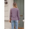 Zeagoo Womens V Neck Sweaters 2026 Fall Long Sleeve Pullover Tops Business Casual Outfits(Gray Purple)