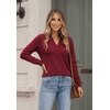 Zeagoo Womens V Neck Sweaters 2026 Fall Long Sleeve Pullover Tops Business Casual Outfits(Wine Red)