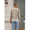 Zeagoo Womens V Neck Sweaters 2026 Fall Long Sleeve Pullover Tops Business Casual Outfits(Z- Floral Apricot)