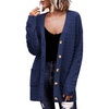 Zeagoo Cardigan Sweaters for Women Long Sleeve Fall Clothes Button Down Top(Blue)