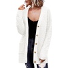 Zeagoo Cardigan Sweaters for Women Long Sleeve Fall Clothes Button Down Top(White a)